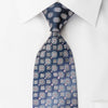 Daniel Hechter Silk Rhinestone Necktie Floral On Navy Blue With Silver Sparkles - San-Dee