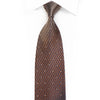 Elegance Men’s Crystal Silk Necktie Orange Brown Chevron On 