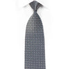 Elle Homme Men's Crystal Silk Tie Silver Geometric On Navy Sparkling With Rhinestones - San-Dee