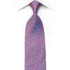 Franco Ferraro Men's Rhinestone Necktie Blue Geometric On Pink Silk - San-Dee