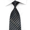 Garcia Men’s Rhinestone Tie Sparkling Silver Circles On Navy