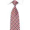 Gold Castle Rhinestone Necktie Burgundy Silver Plaid With 