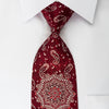 Grang Cia Silk Tie Arabesque On Burgundy Sparkling With 
