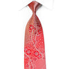 Guy Laroche Men’s Rhinestone Necktie Floral On Red With 