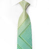 Guy Laroche Mes Crystal Silk Necktie Geometric On Green With