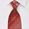 Guy Laroche Rhinestone Silk Necktie Floral Checker On 