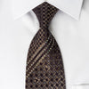 Guy Laroche Rhinestone Tie Gray Silver Geometric With Silver