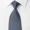 Herrbon Rhinestone Silk Necktie Blue Paisley On Brown With 