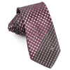 Indian Homme Men’s Silk Rhinestone Neck Tie Pink Checks On 