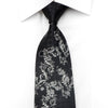 Indian Homme Men’s Silk Rhinestone Necktie Silver Acanthus 