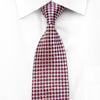 Indian Homme Men’s Silk Rhinestone Tie Burgundy Silver 