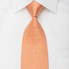Indian Homme Men’s Silk Tie Geometric On Orange Sparkling 