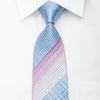 Indian Homme Men’s Silk Tie Striped On Blue Sparkling With 