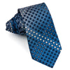 Indian Homme Rhinestone Neck Tie Trellis on Navy Blue Silk 