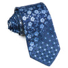 Indian Homme Rhinestone Tie Beutiful Floral Design On Navy 