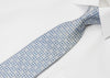 Indian Homme Rhinestone Tie Blue Paisley Motif On Silver 