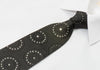 Lancetti Men’s Black Rhinestone Tie Medallions On Black with