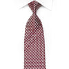 Louis Quatorze Men’s Crystal Silk Necktie Silver Geometric 