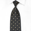 Louis Quatorze Men’s Crystal Tie Golden Trellis On Navy Silk