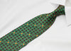 Louis Quatorze Men’s Silk Necktie Emerald Geometric Design 