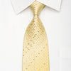 Louis Quatorze Men’s Silk Necktie Yellow Checkered Sparkling