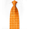 Louis Quatorze Swarovski Rhinestone Silk Tie Woven Orange 