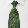 MCM Silk Tie Pearls & Dots On Green Sparkling With Green 