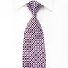 Metro City Men’s Crystal Rhinestone Silk Necktie Silver 