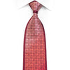 Metro City Men’s Rhinestone Necktie Red Geometric On Navy 