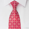 Metro City Silk Rhinestone Tie Medallions On Red With Silver