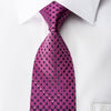 Micheal Angelo Men’s Silk Tie Geometric Circles On Purple 