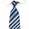 Mila Schon Men’s Crystal Necktie Striped Floral On Blue With