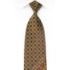 Mila Schon Men’s Crystal Rhinestone Silk Necktie Orange 