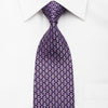 Mila Schon Men’s Rhinestone Necktie Cartouche On Purple With