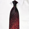 Mila Schon Rhinestone Necktie Purple Novelty Design On Black