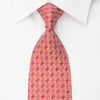 Mila Schon Rhinestone Necktie Silver Cartouche On Red Silk -