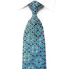 Mila Schon Rhinestone Necktie Teal Checkered On Navy With 