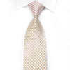 Nicole St Giles Men’s Men’s Crystal Silk Necktie Pink Beige 