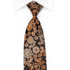 Nicole St Giles Men’s Crystal Silk Tie Orange Acanthus On 