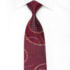 Nicole St Giles Men’s Crystal Tie Burgundy Geometric On Navy