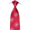 Nicole St Giles Men’s Crystal Tie Geometric On Red Silk With