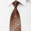 Nicole St Giles Men’s Rhinestone Silk Necktie Golden Checker