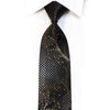 Nicole St Giles Rhinestone Silk Necktie Acanthus On Black 