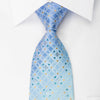 Nicole St Giles Rhinestone Silk Necktie Trellis On Turquoise