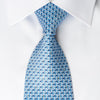 Nina Ricci Elegant Silk Tie Silver Circles On Blue With 
