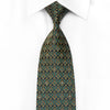Nina Ricci Men’s Crystal Silk Necktie Golden On Turquoise 