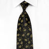 Nina Ricci Mens Crystal Silk Tie Yellow Floral On Black - 1