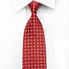 Nina Ricci Men’s Rhinestone Tie Interlocking Squares On Red 
