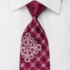 Nina Ricci Men’s Silk Necktie Cartouche On Burgundy 