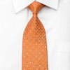 Nina Ricci Men’s Silk Necktie Circles On Orange Sparkling 